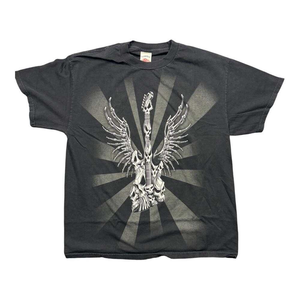 Tennessee River Vintage Skull Bones Guitar Graphic T-Shirt